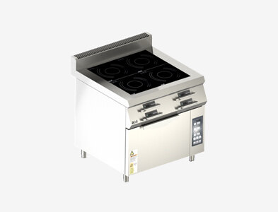Four-zone induction range