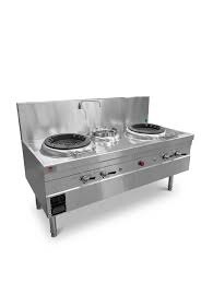 Double wok range